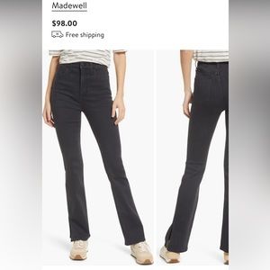 Madewell High Waist Split Hem Skinny Flare Jeans